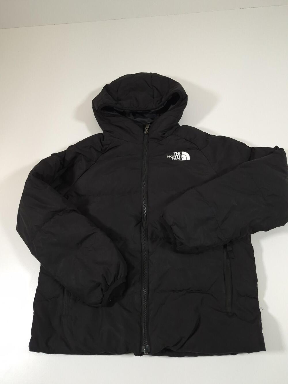 The North Face Jacket Boys 12 Black 600 Down Hooded Puffer Winter NF0A82XZ